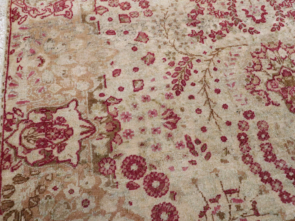 Antique Persian Lavar Kerman Rug, No.9830 - Staging