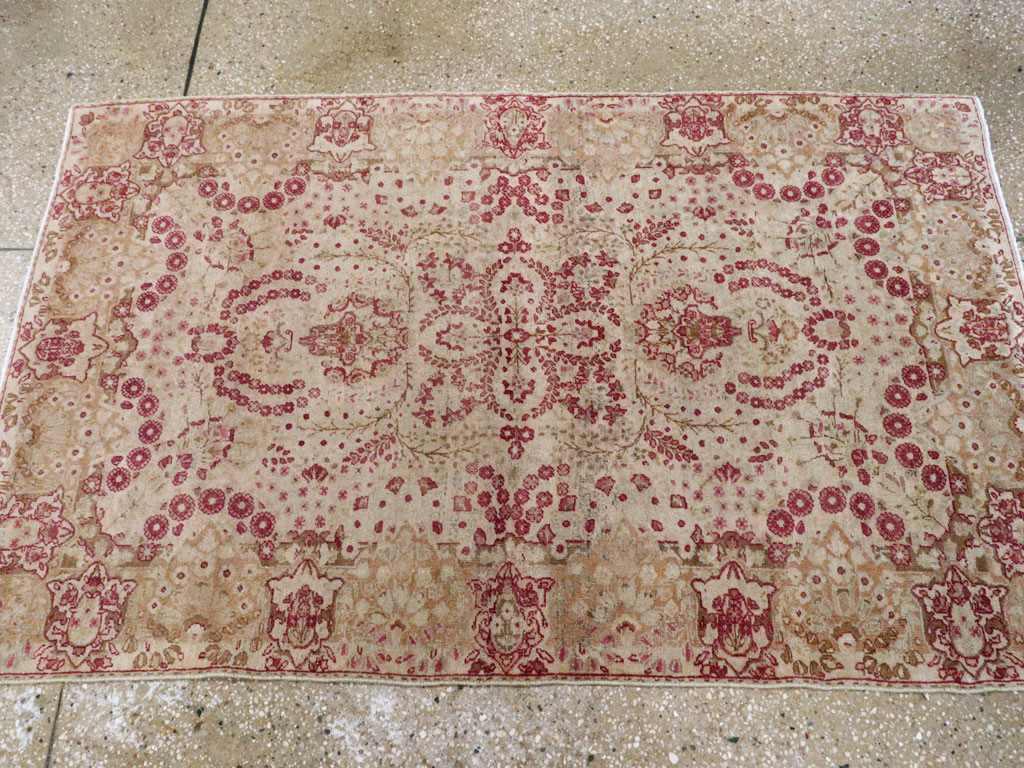 Antique Persian Lavar Kerman Rug, No.9830 - Staging