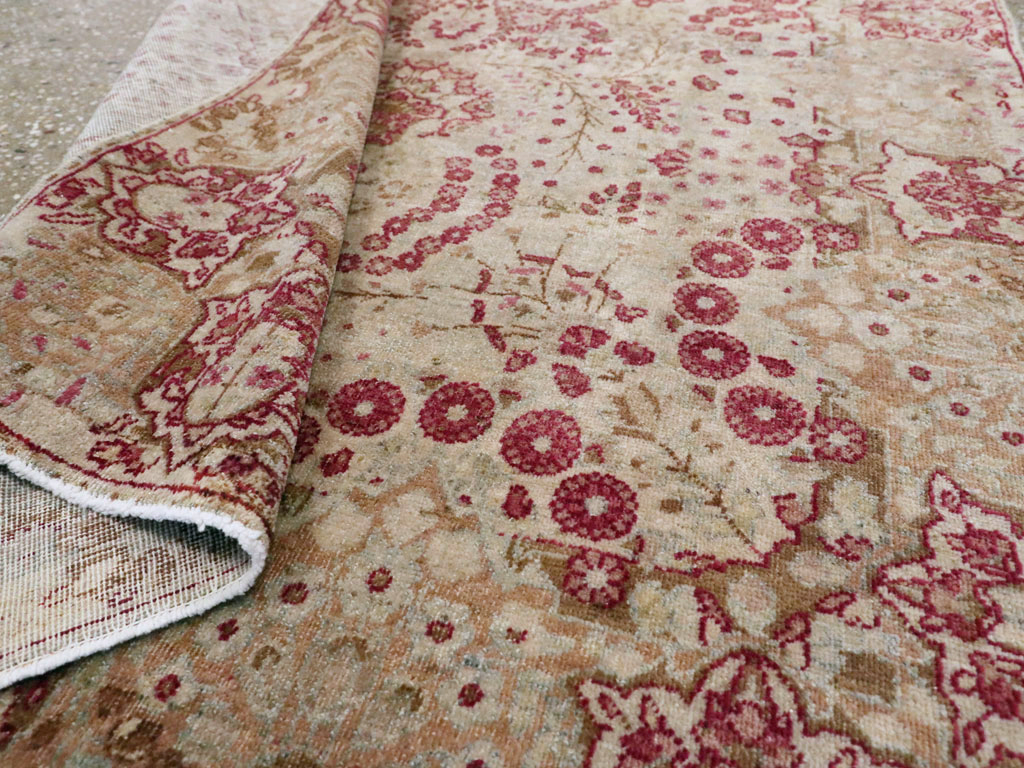 Antique Persian Lavar Kerman Rug, No.9830 - Staging