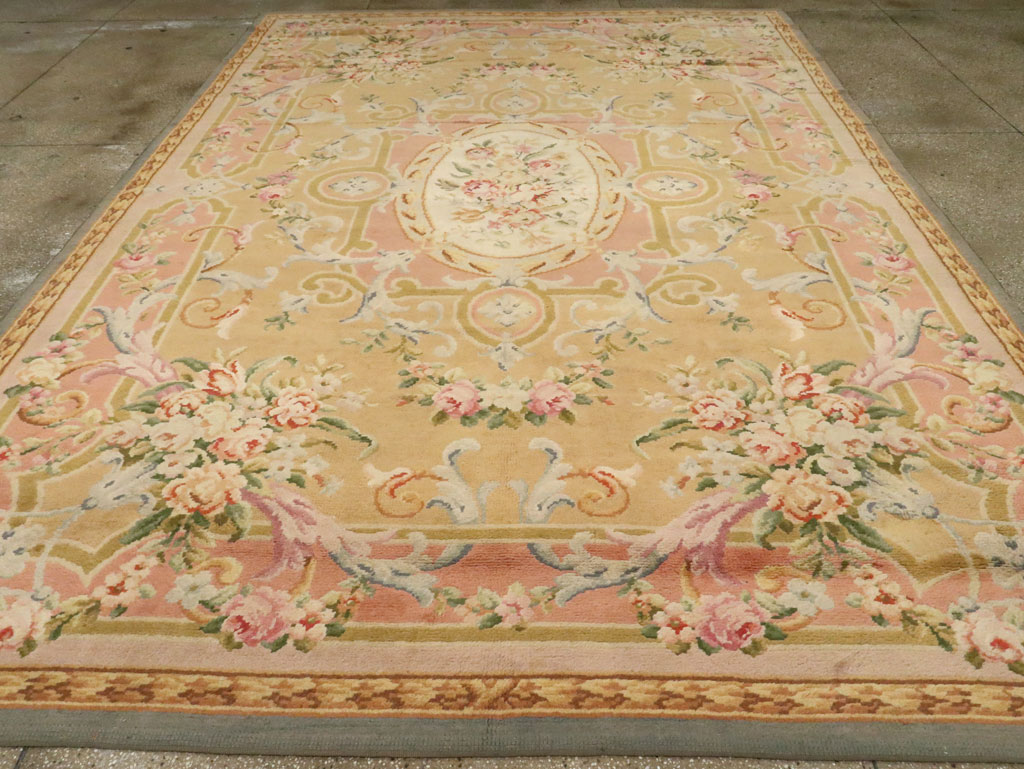 Vintage European Savonnerie Carpet, No.9835 - Staging