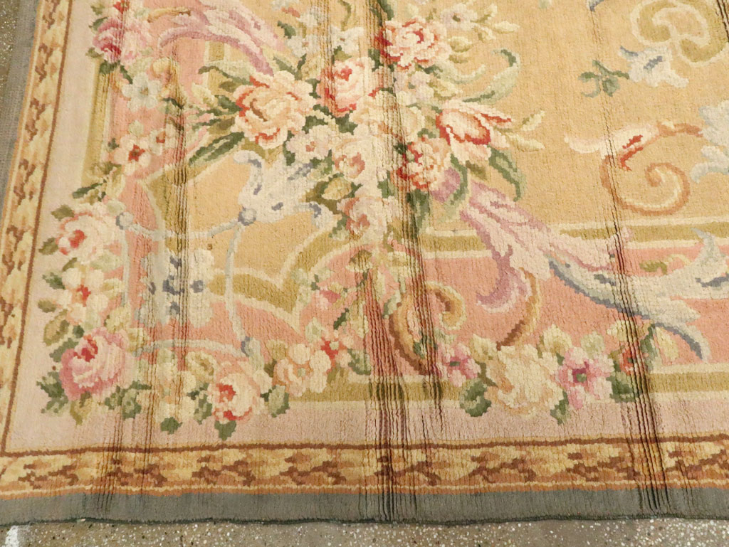Vintage European Savonnerie Carpet, No.9835 - Staging