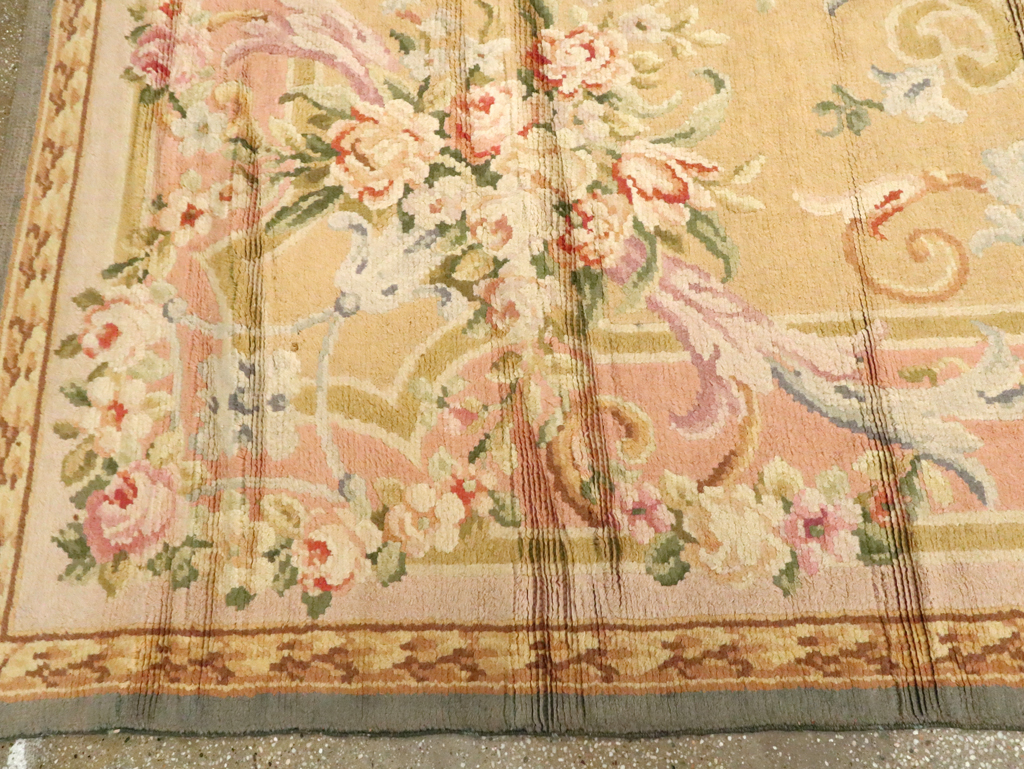 Vintage European Savonnerie Carpet, No.9835 - Staging