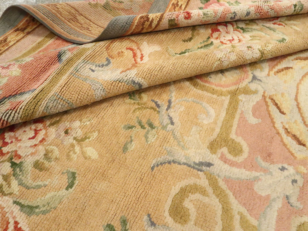 Vintage European Savonnerie Carpet, No.9835 - Staging