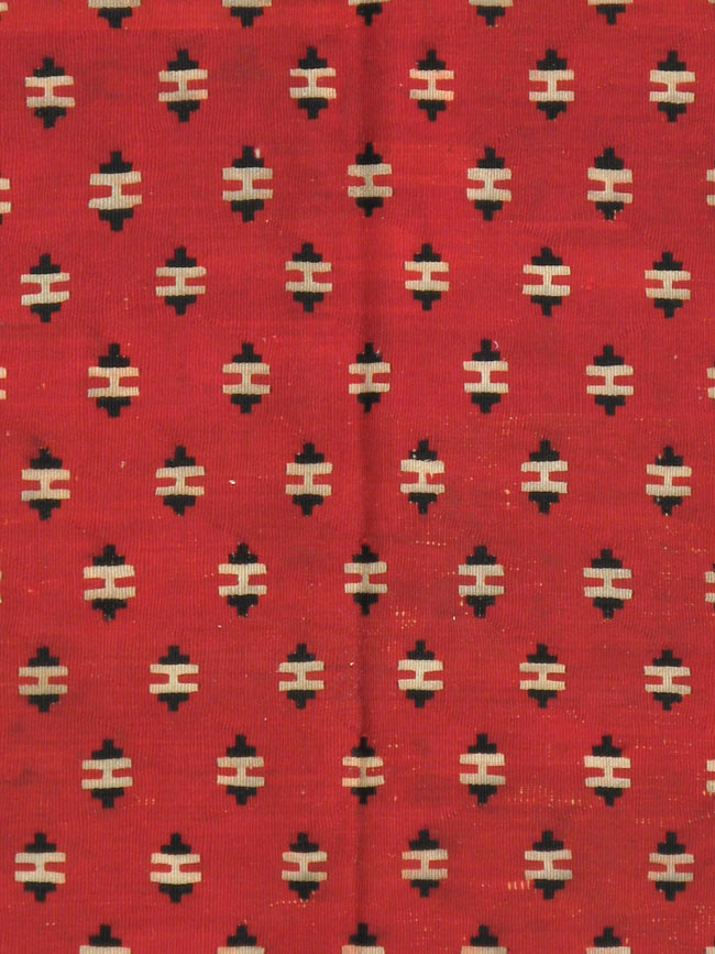Vintage Bulgarian Flatweave Kilim Gallery Carpet, No.9850 - Staging
