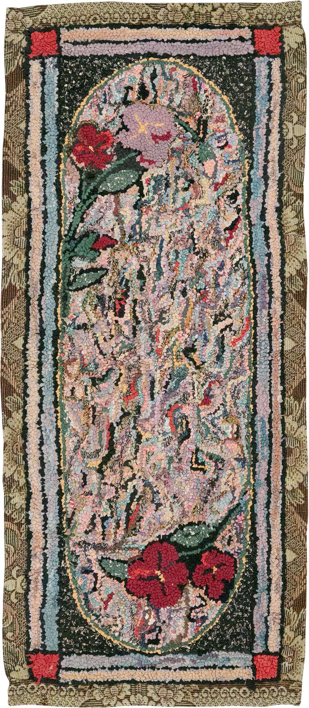 Vintage American Hook Throw Rug, No.9857 - Staging