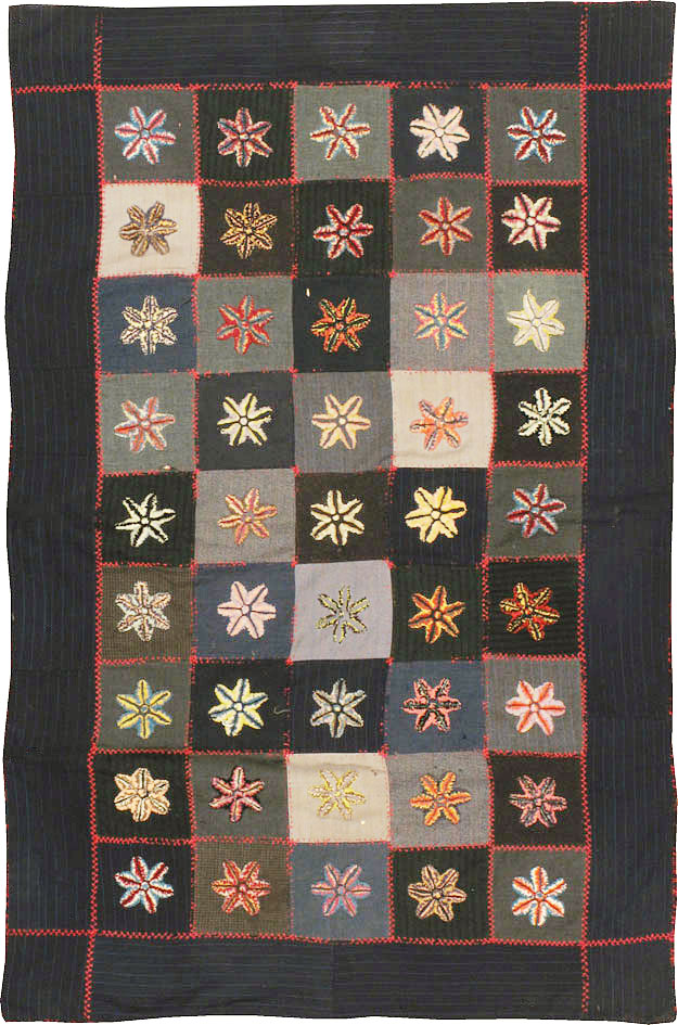 Antique American Embroidered Quilt, No.9865 - Staging