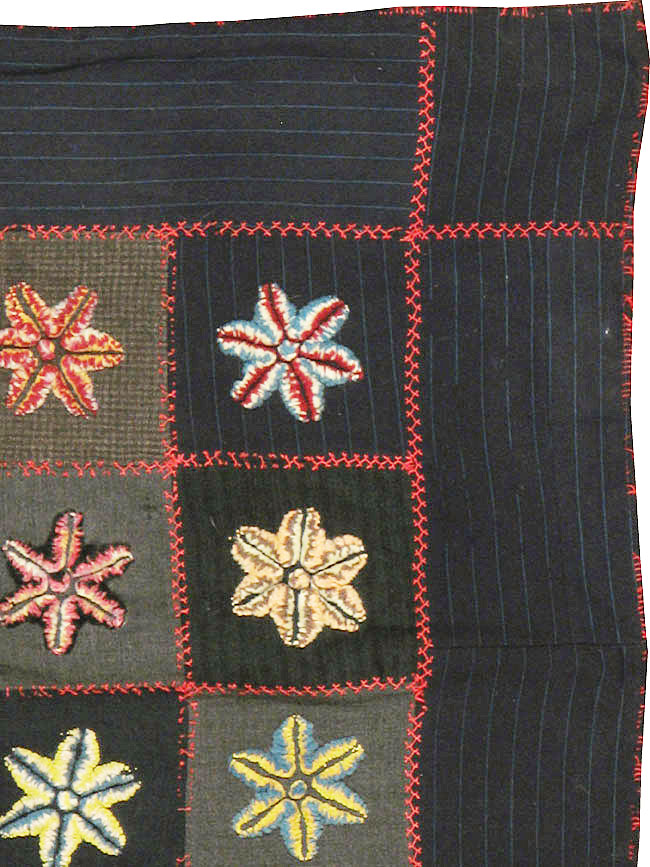 Antique American Embroidered Quilt, No.9865 - Staging