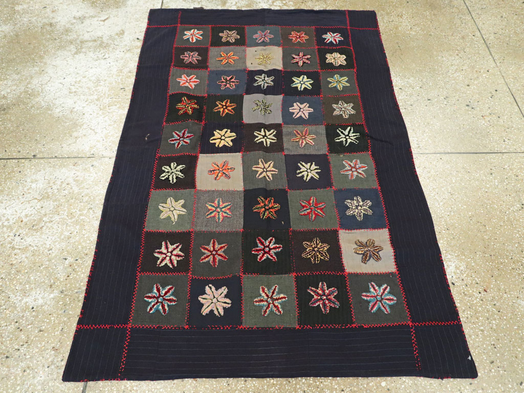 Antique American Embroidered Quilt, No.9865 - Staging