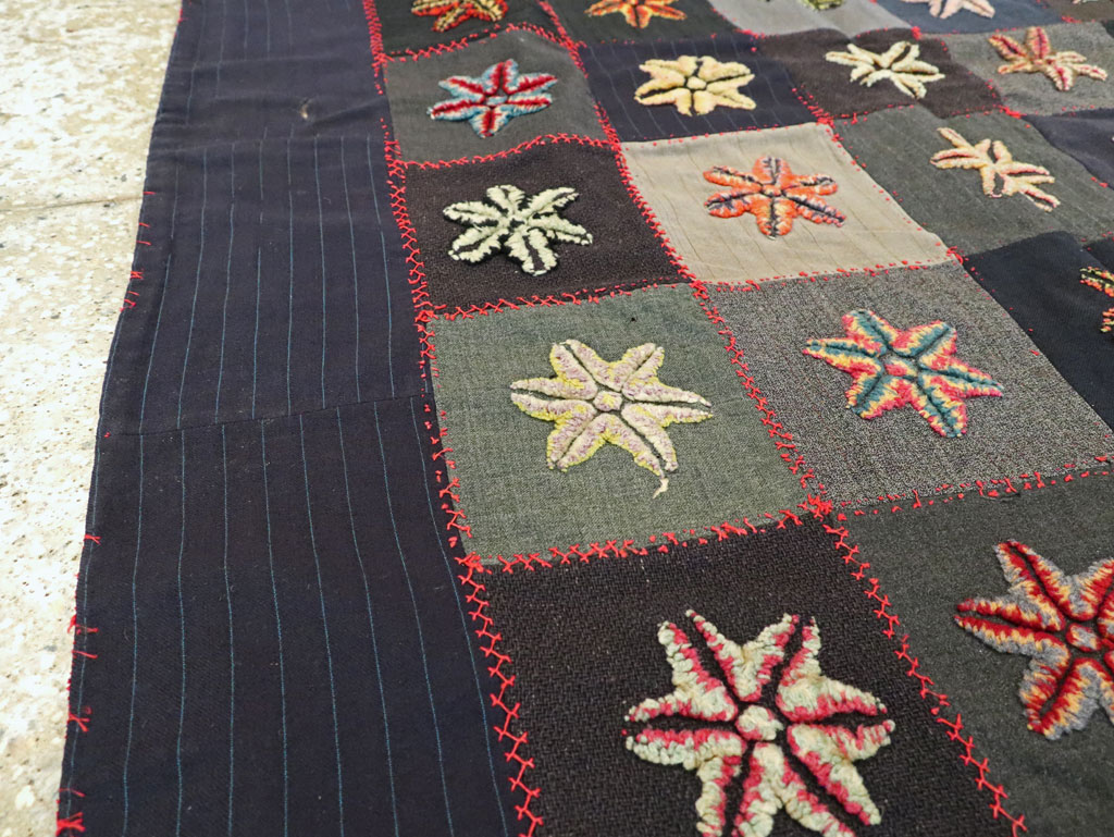 Antique American Embroidered Quilt, No.9865 - Staging