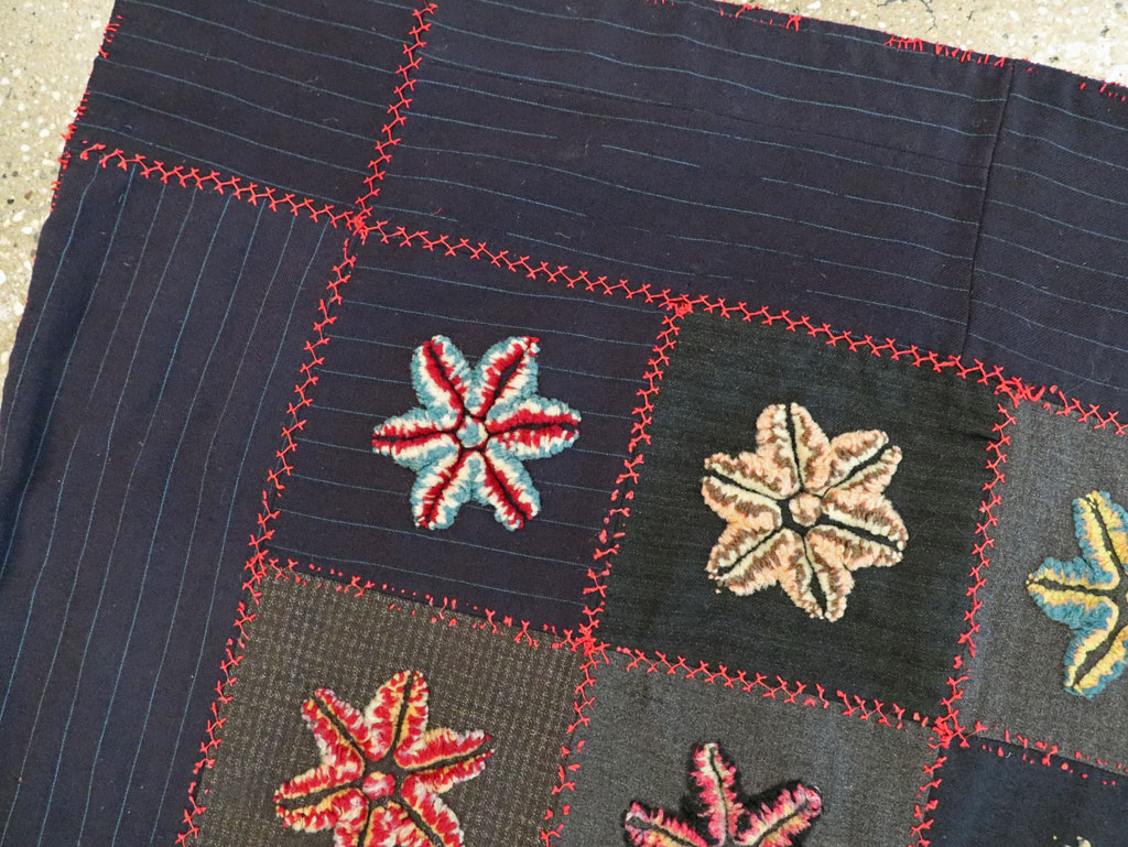 Antique American Embroidered Quilt, No.9865 - Staging