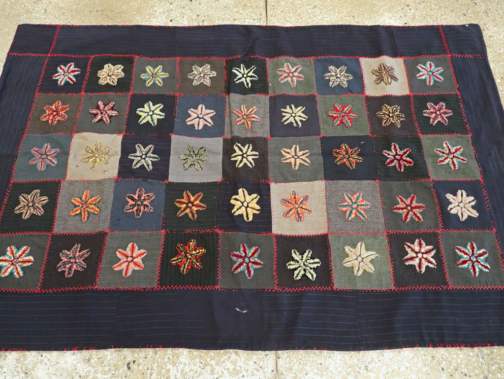 Antique American Embroidered Quilt, No.9865 - Staging