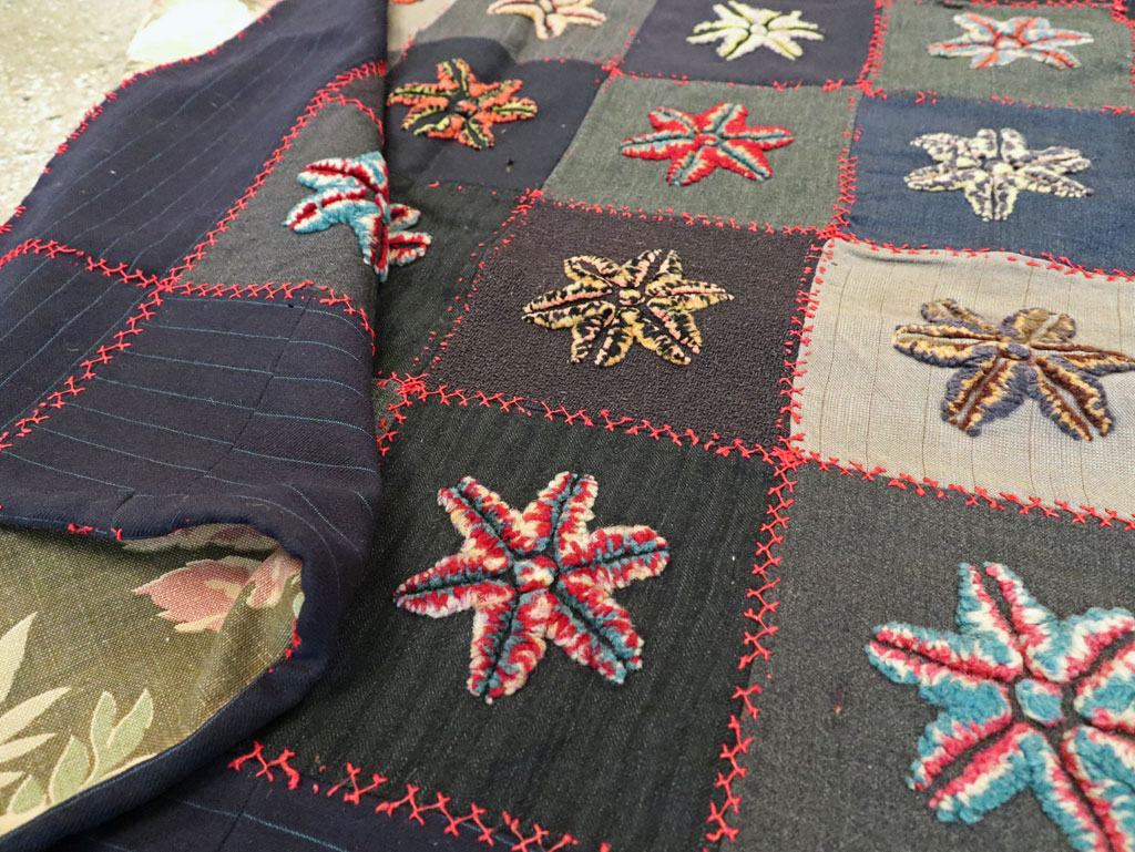 Antique American Embroidered Quilt, No.9865 - Staging