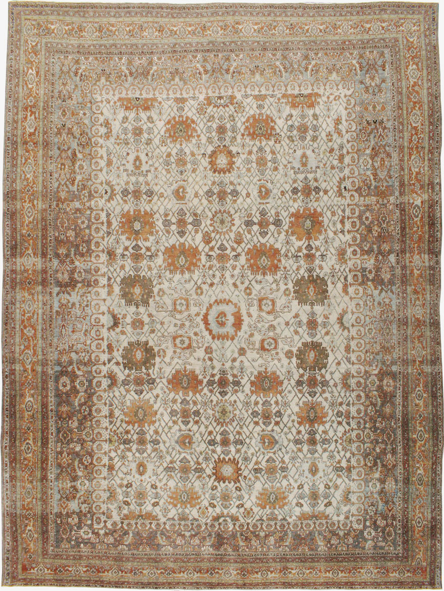 Antique Persian Bibikabad Carpet, No.9877 - Staging
