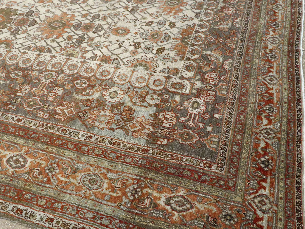 Antique Persian Bibikabad Carpet, No.9877 - Staging