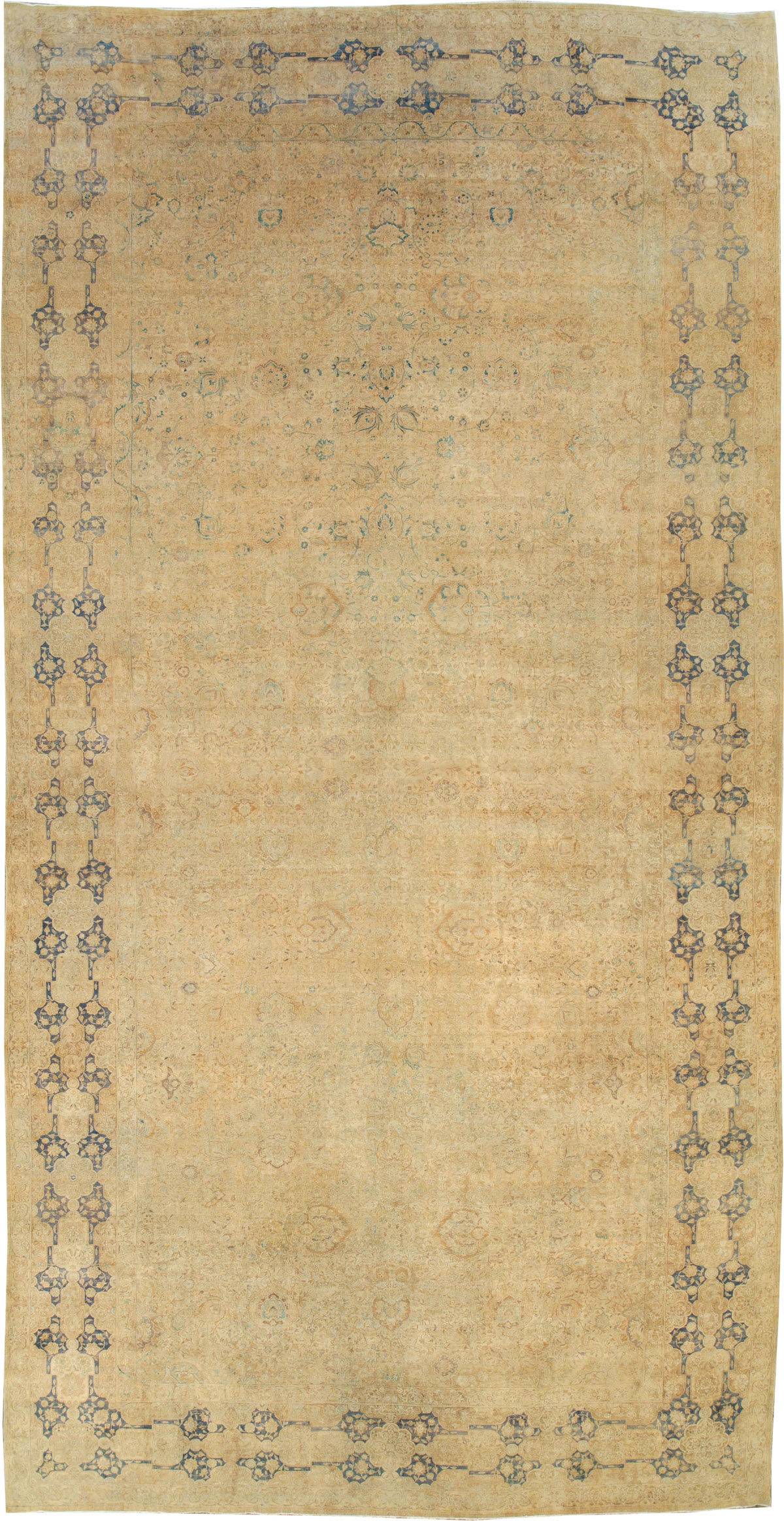 Antique Persian Lavar Kerman Carpet, No.9905 - Staging