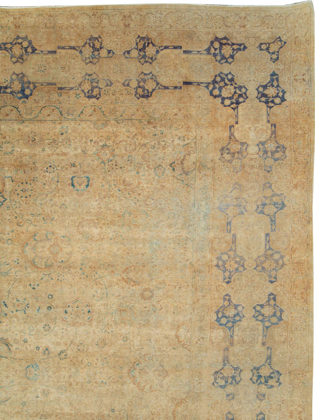 Antique Persian Lavar Kerman Carpet, No.9905 - Staging