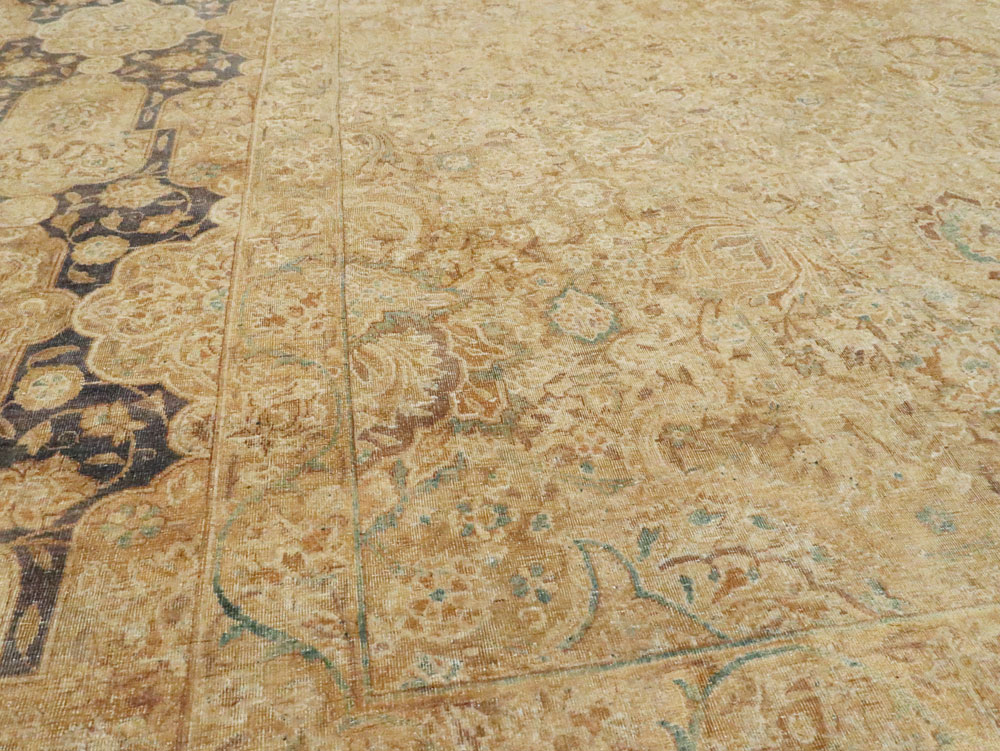 Antique Persian Lavar Kerman Carpet, No.9905 - Staging