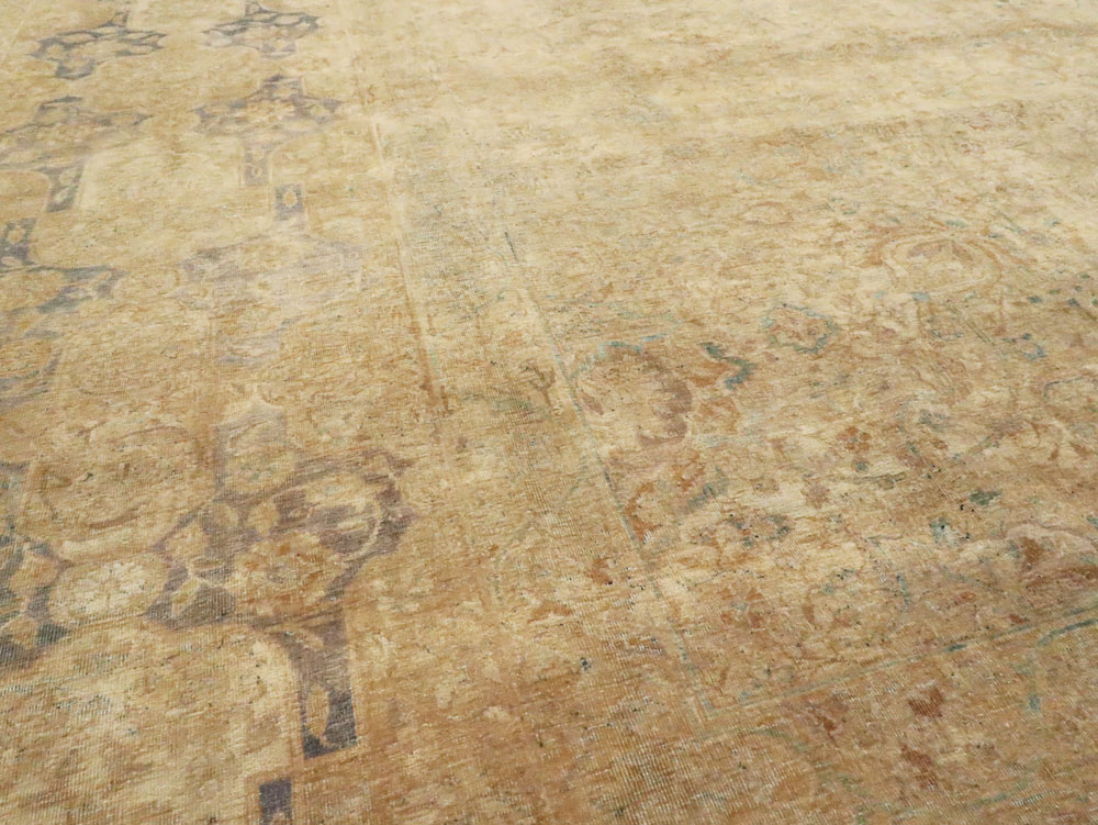 Antique Persian Lavar Kerman Carpet, No.9905 - Staging