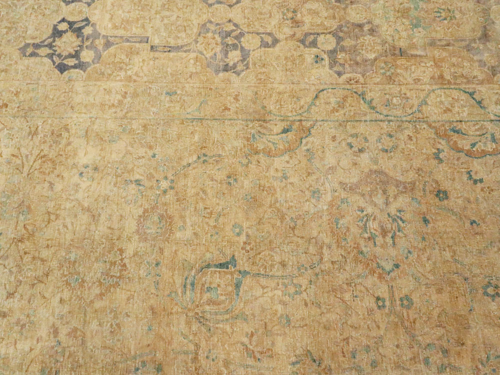 Antique Persian Lavar Kerman Carpet, No.9905 - Staging