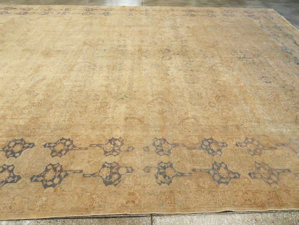 Antique Persian Lavar Kerman Carpet, No.9905 - Staging