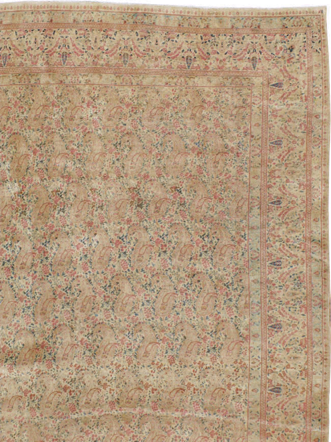Antique Persian Kerman Square Carpet, No.9939 - Staging