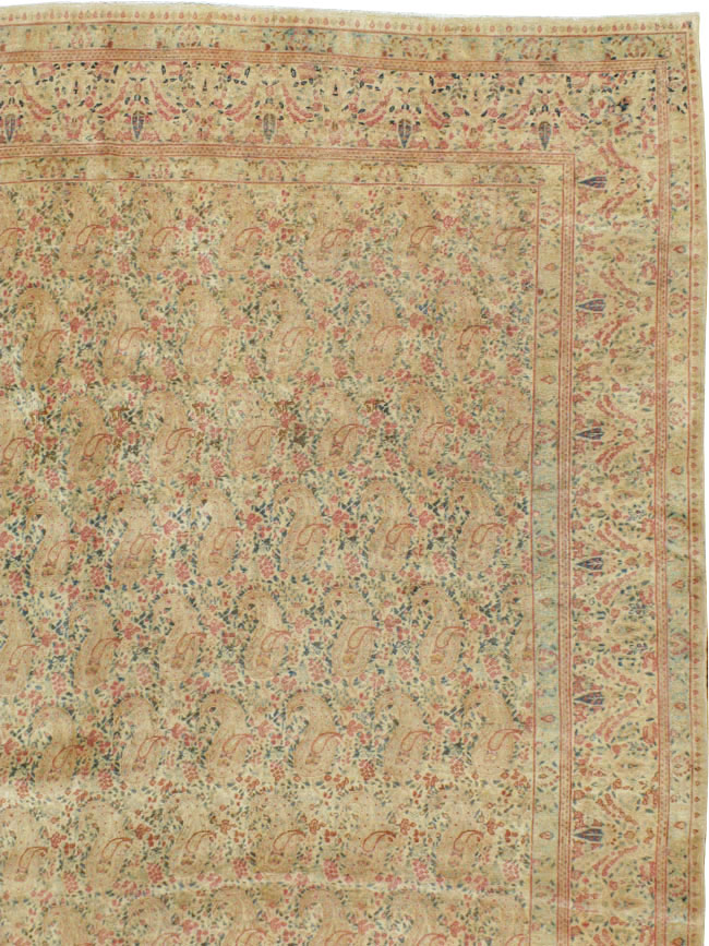 Antique Persian Kerman Square Carpet, No.9939 - Staging