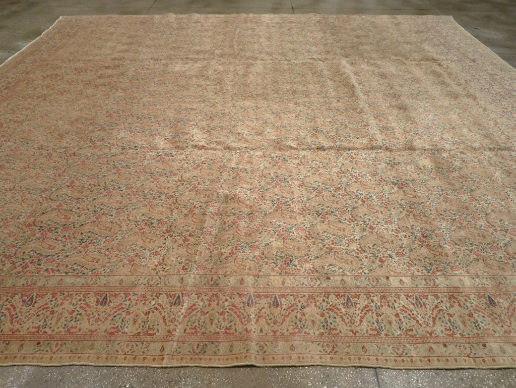 Antique Persian Kerman Square Carpet, No.9939 - Staging