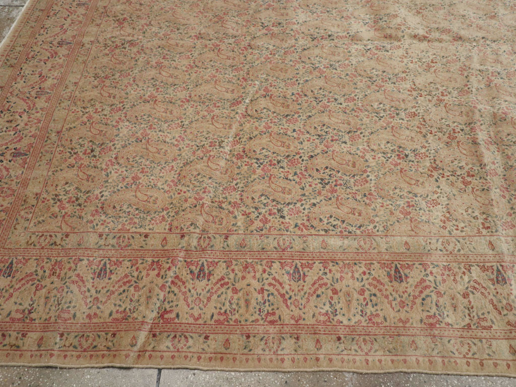 Antique Persian Kerman Square Carpet, No.9939 - Staging