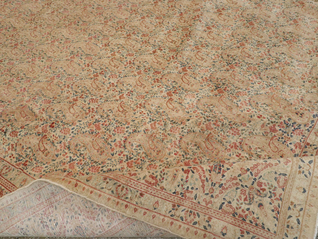 Antique Persian Kerman Square Carpet, No.9939 - Staging