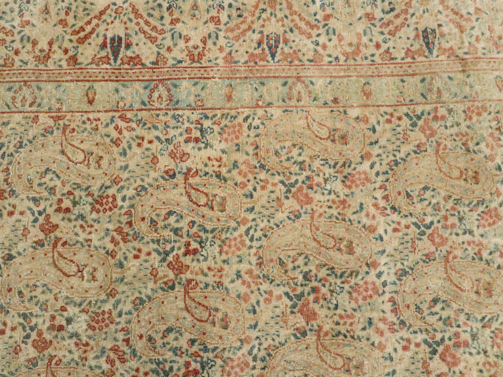 Antique Persian Kerman Square Carpet, No.9939 - Staging