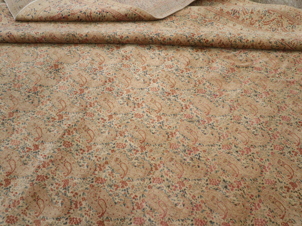 Antique Persian Kerman Square Carpet, No.9939 - Staging