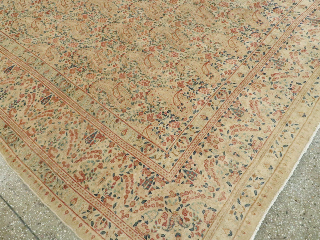 Antique Persian Kerman Square Carpet, No.9939 - Staging