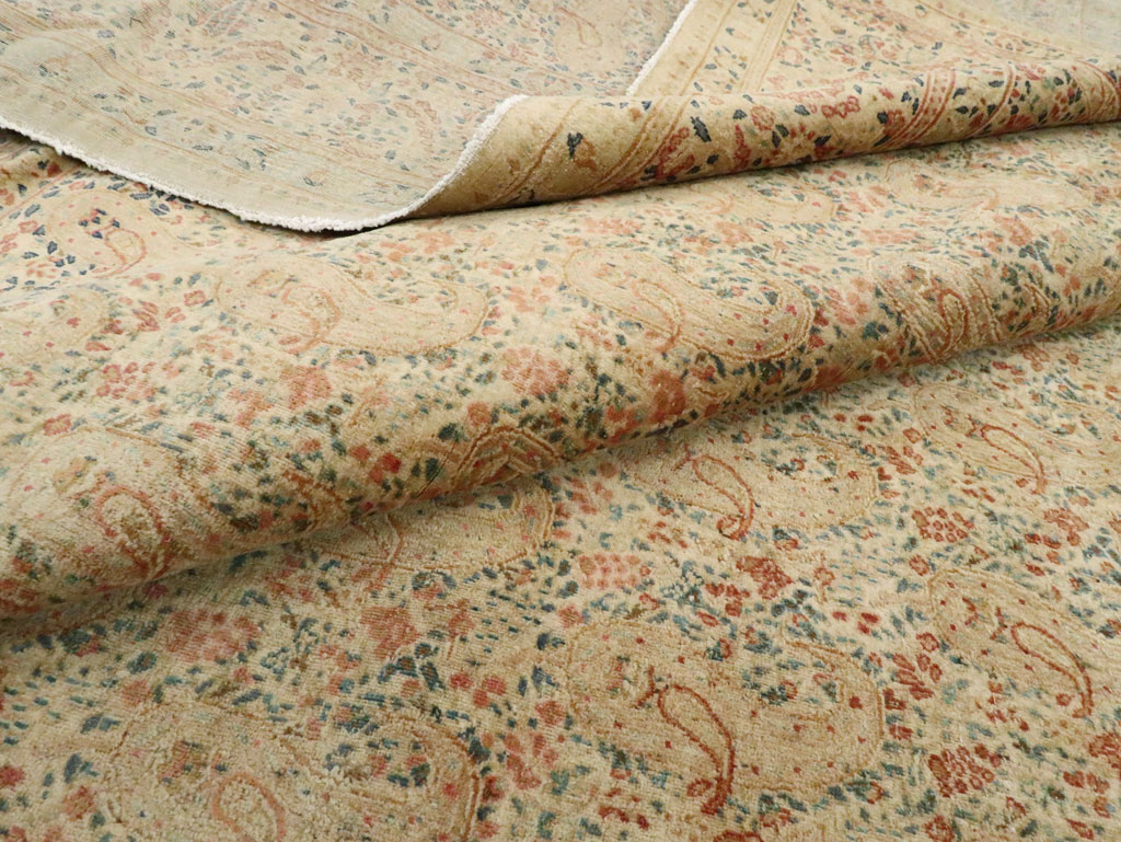 Antique Persian Kerman Square Carpet, No.9939 - Staging