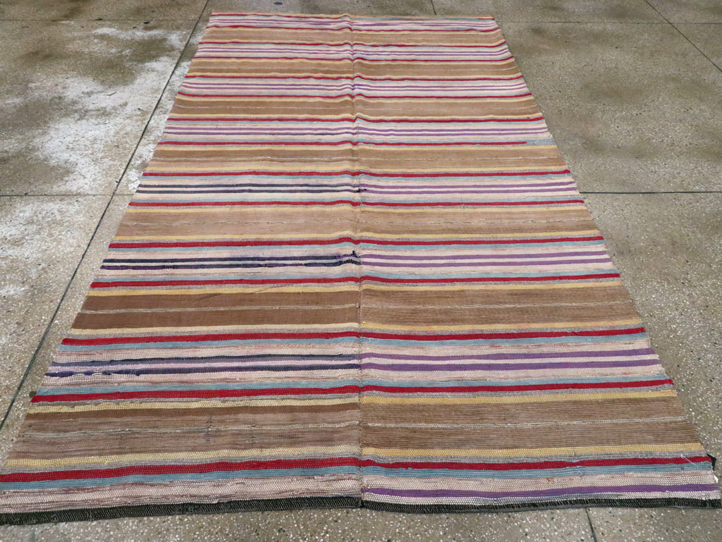Antique American Rag Rug, No.9955 - Staging